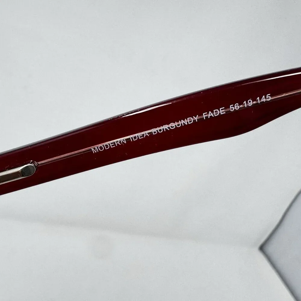 Modern Idea Burgundy Fade Eyeglass Frames 56-19-145 Demo Lenses